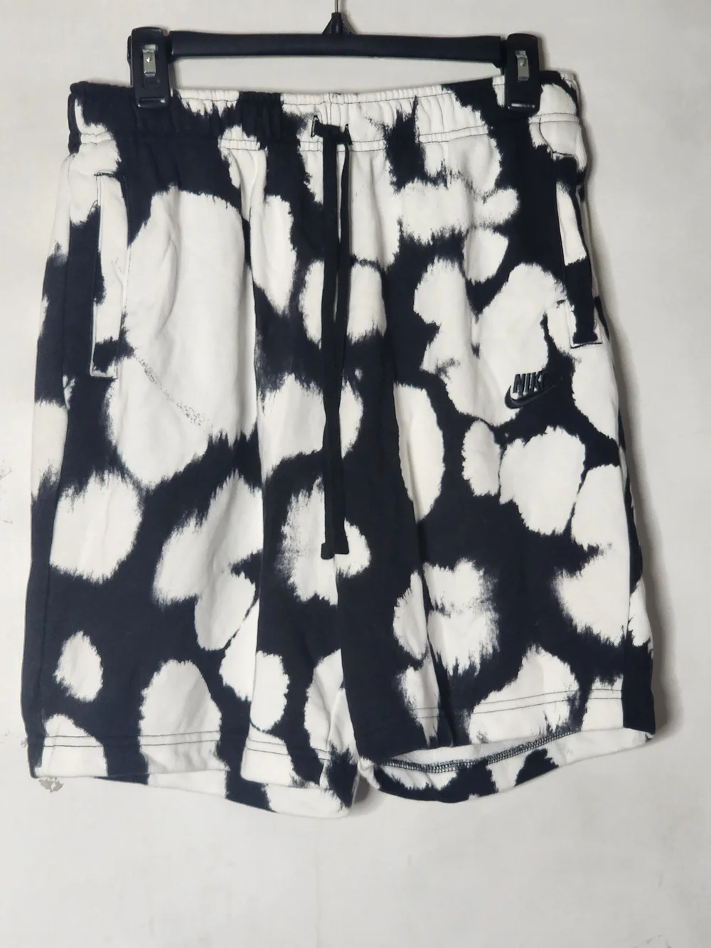 Nike Black & White Tie-Dye Athletic Shorts